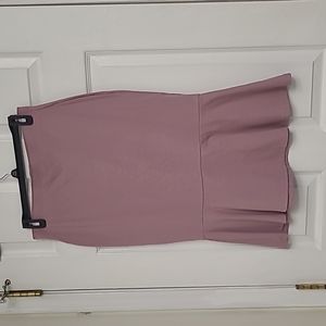 Beautiful Pink Knee Length/Midi Peplum Bottom Skirt